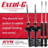 Front + Rear KYB EXCEL-G Shock Absorbers for RENAULT Clio MKII I4 FWD Hatch