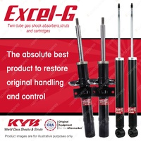 Front + Rear KYB EXCEL-G Shock Absorbers for SKODA Fabia 5J I4 FWD Sport Susp