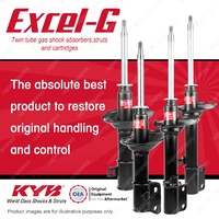 Front + Rear KYB EXCEL-G Shock Absorbers for SUBARU Liberty BC6 BF6 F4 FWD 89-91