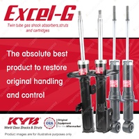 Front + Rear KYB EXCEL-G Shock Absorbers for TOYOTA Corolla ZZE123R Sportivo 1.8