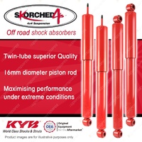 F + R KYB SKORCHED 4'S 4WD Shocks for TOYOTA Landcruiser HJ75 FJ75 HZJ75 FZJ75