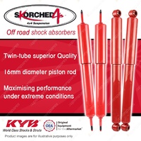 F + R KYB SKORCHED 4'S 4WD Shock Absorbers for TOYOTA Landcruiser FZJ78 HDJ78