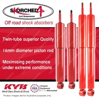 Front + Rear KYB SKORCHED 4'S HD 4WD Shocks for TOYOTA Landcruiser HDJ100 UZJ100