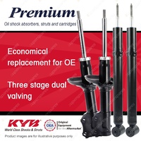 Front + Rear KYB PREMIUM Shock Absorbers for VOLKSWAGEN Golf MkII I4 FWD Hatch