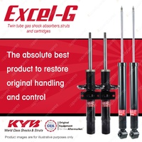 Front + Rear KYB EXCEL-G Shock Absorbers for VOLKSWAGEN Polo 9N I4 DT4 FWD