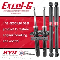 Front + Rear KYB EXCEL-G Shock Absorbers for VOLKSWAGEN Sharan 7M V6 FWD Wagon