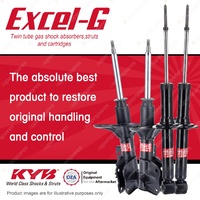 Front + Rear KYB EXCEL-G Shock Absorbers for VOLVO S40 I4 FWD Sedan 97-99