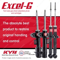 Front + Rear KYB EXCEL-G Shock Absorbers for VOLVO V40 I4 FWD Wagon 00-04