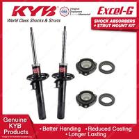 Pair Front KYB Shock Absorbers + Strut Mount Kit for Audi A3 8P All Styles 04-13