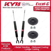 Pair Front KYB Shock Absorbers + Strut Mount Kit for Audi A6 C6 All Styles 04-11