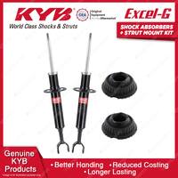 Pair Front KYB Shock Absorbers Strut Top Mount Kit for Audi A6 C5 Quattro 02-04