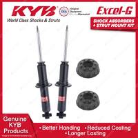 2x Rear KYB Shock Absorbers + Strut Mount Kit for Audi A6 C4 V6 01/1997-12/1997