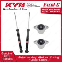 Pair Rear KYB Shock Absorbers + Strut Mount Kit for Audi A4 B6 All Styles 01-06