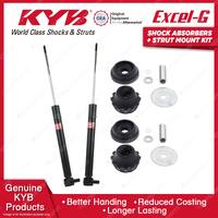 Pair Rear KYB Shock Absorbers + Strut Mount Kit for Audi A4 B5 All Styles 95-03