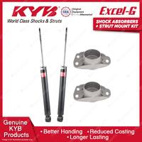 Pair Rear KYB Shock Absorbers + Strut Mount Kit for Audi Q3 8U TFSI TDI Quattro