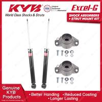 Pair Rear KYB Shock Absorbers + Strut Mount Kit for Audi A5 S5 8T TFSI TDI 10-17