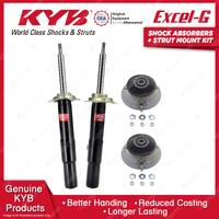 Pair Front KYB Shock Absorbers + Strut Top Mount Kit for BMW 5 Series E60 02-10