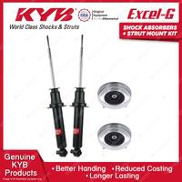 Pair Rear KYB Shock Absorbers + Strut Mount Kit for BMW 7 Series E32 Sedan 88-94