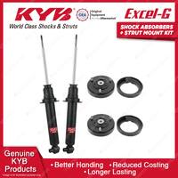 Pair Rear KYB Shock Absorbers + Strut Mount Kit for BMW 7 Series E38 Sedan 93-01