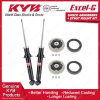 Pair Rear KYB Shock Absorbers + Strut Top Mount Kit for BMW 5 Series E60 02-10