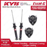 Pair Rear KYB Shock Absorbers + Strut Mount Kit for BMW 535 540 E39 Sedan 96-03