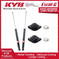 Pair Rear KYB Shock Absorbers + Strut Top Mount Kit for BMW 3 Series E36 92-99