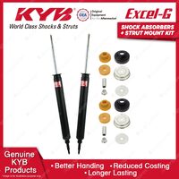 Pair Rear KYB Shock Absorbers + Strut Mount Kit for BMW X1 E84 sDrive SUV 10-15