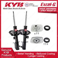 2x Front KYB Shock Absorbers + Strut Mount Kit for Citroen Dispatch Van 07-08