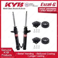 2x Front KYB Shock Absorbers + Strut Mount Kit for Ford Festiva WQ 06-08