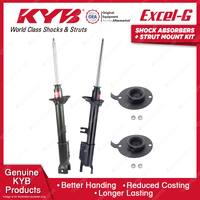 2 Rear KYB Shock Absorbers Strut Mount Kit for Ford Laser KC KE Meteor GC 85-90