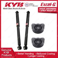 2x Rear KYB Shock Absorbers + Strut Mount Kit for Ford Mondeo HB ZH20 95-96