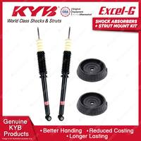 2x Rear KYB Shock Absorbers + Strut Mount Kit for Ford KA2 BL13 Hatchback 01-03