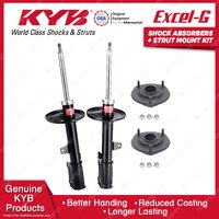 2 Rear KYB Shock Absorbers + Strut Mount Kit for Holden Apollo JM JP Sedan 93-97