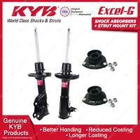 2x Front KYB Shock Absorbers + Strut Mount Kit for Honda Civic FD3 Sedan 06-12