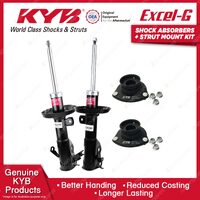 2x Front KYB Shock Absorbers + Strut Mount Kit for Honda Civic FB2 R18Z1 12-16