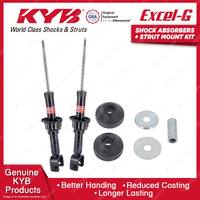 2 Rear KYB Shock Absorbers + Strut Top Mount Kit for Honda Civic EG EH 91-95