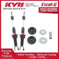 2 Rear KYB Shock Absorbers + Strut Top Mount Kit for Honda Civic EJ EK 95-00