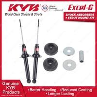 Pair Rear KYB Shock Absorbers Strut Top Mount Kit for Honda Accord CL9 CM5 03-08