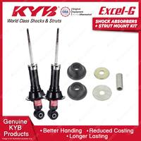 2x Rear KYB Shock Absorbers + Strut Mount Kit for Honda CRV RE4 K24Z1 SUV 07-12