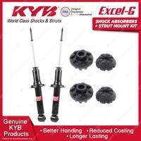 Pair Rear KYB Shock Absorbers Strut Mount Kit for Hyundai Sonata Y2 Sedan 89-93