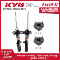 2x Rear KYB Shock Absorbers + Strut Mount Kit for Lexus ES300 MCV30R Sedan 01-08