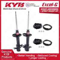 2 Rear KYB Shock Absorbers Strut Mount Kit for Mazda 323 BA Astina Protege 94-98