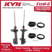 2x Rear KYB Shock Absorbers + Strut Mount Kit for Mazda 323 BA Astina KF 94-95