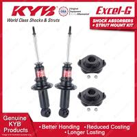 2 Rear KYB Shock Absorbers + Strut Mount Kit for Mazda MX-5 NA Convertible 89-97