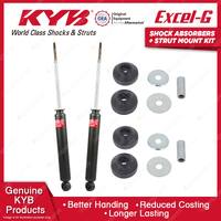 Pair Rear KYB Shock Absorbers + Strut Top Mount Kit for Mazda CX-7 ER SUV 09-12