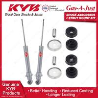 2x Rear KYB Shock Absorbers + Strut Mount Kit for Mazda RX-8 13BMSP Coupe 03-11