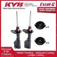 Pair Front KYB Shock Absorbers Strut Mount Kit for Mitsubishi Lancer CC CE 92-04