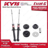 2 Rear KYB Shock Absorbers Strut Mount Kit for Mitsubishi Lancer CE 96-03