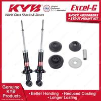 2 Rear KYB Shock Absorbers Strut Mount Kit for Mitsubishi Lancer CH Wagon 03-08