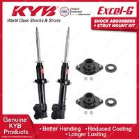 2x Front KYB Shock Absorbers + Strut Mount Kit for Nissan Micra K11 95-97